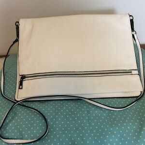 NWOT Parfois White Large Envelope Crossbody Bag
